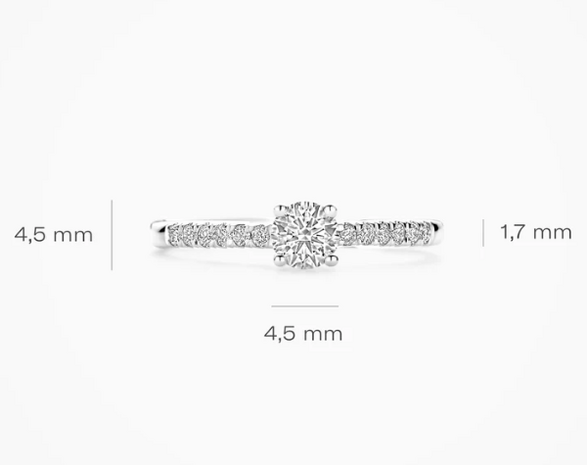 LG1018W Blush 14kt gouden ring met lab grown diamant