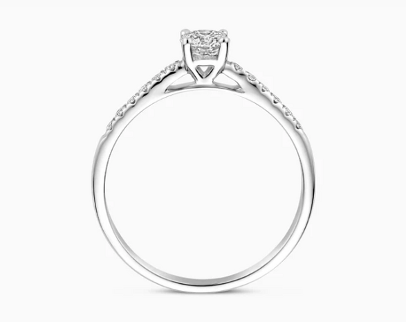 LG1018W Blush 14kt gouden ring met lab grown diamant