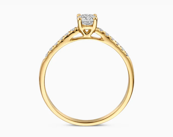 LG1018Y Blush 14kt gouden ring met lab grown diamant