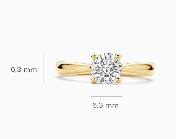 LG1005Y Blush 14kt gouden ring met lab grown diamant
