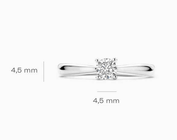 LG1002W Blush 14kt gouden ring met lab grown diamant
