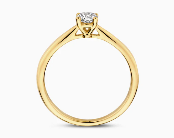 LG1002Y Blush 14kt gouden ring met lab grown diamant