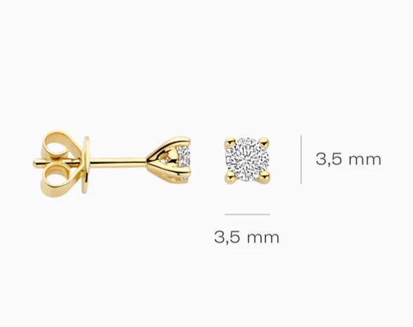 LG7020Y Blush 14kt gouden oorringen Dames