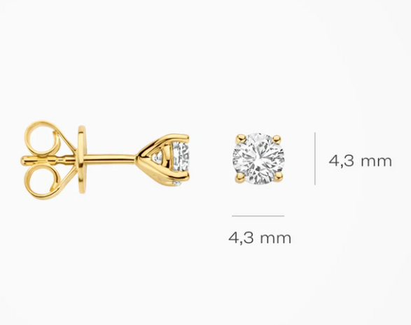 LG7002W Blush 14kt gouden oorringen Dames