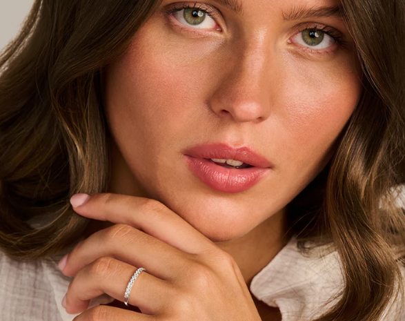 LG1013W Blush 14kt gouden ring met lab grown diamant