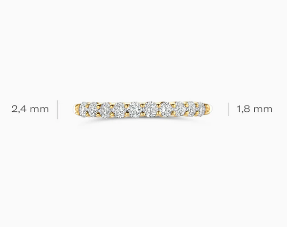 LG1042Y Blush 14kt gouden ring met lab grown diamant