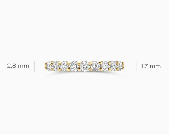 LG1043Y Blush 14kt gouden ring met lab grown diamant