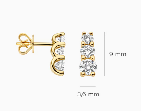 LG7030Y Blush 14kt gouden oorringen Dames