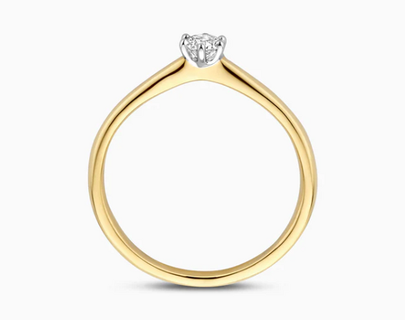 LG1036B Blush 14kt gouden ring met lab grown diamant