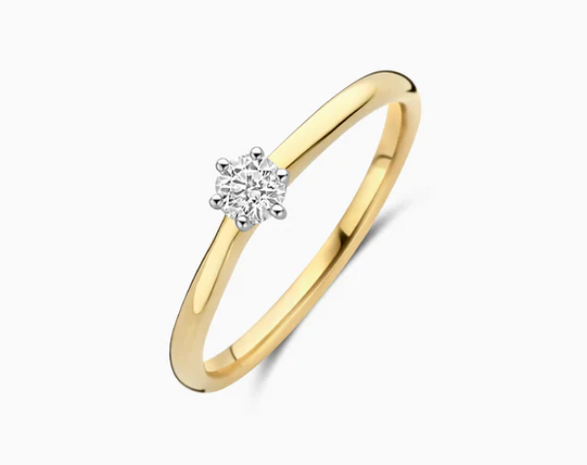 LG1036B Blush 14kt gouden ring met lab grown diamant