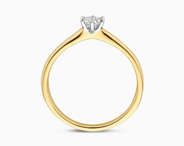 LG1037B Blush 14kt gouden ring met lab grown diamant