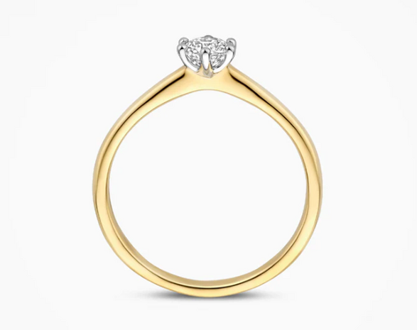 LG1038B Blush 14kt gouden ring met lab grown diamant