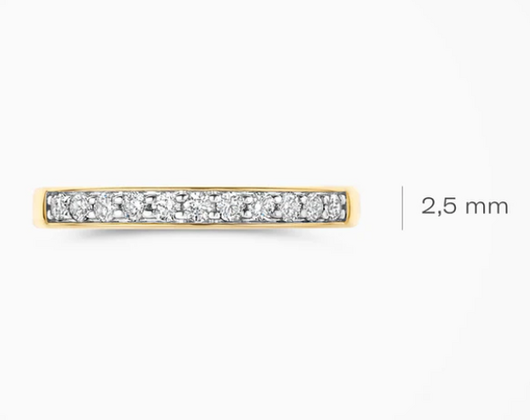 LG1034Y Blush 14kt gouden ring met lab grown diamant