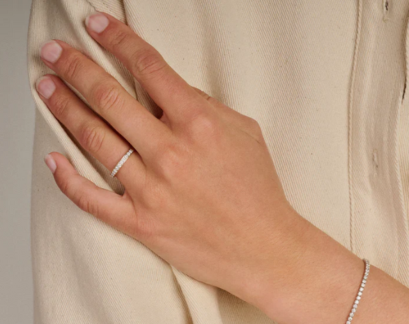 LG1034Y Blush 14kt gouden ring met lab grown diamant