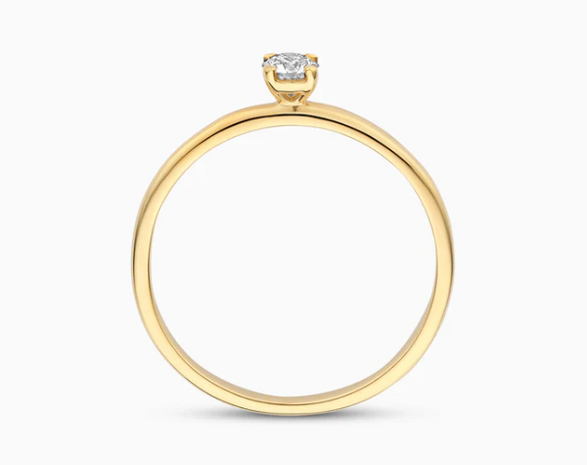 LG1027Y Blush 14kt gouden ring met lab grown diamant