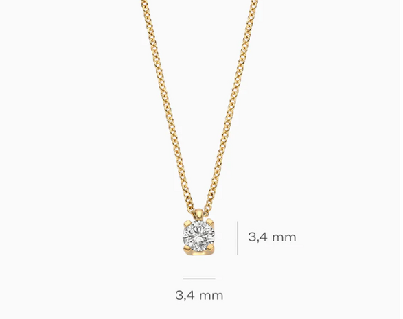 LG3014Y Blush 14kt Gouden Ketting met Hanger