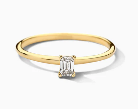 LG1029Y Blush 14kt gouden ring met lab grown diamant