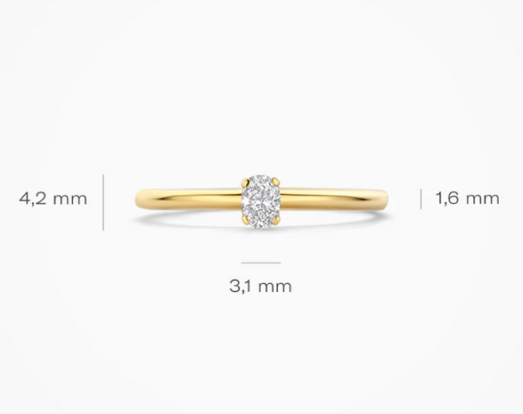 LG1028Y Blush 14kt gouden ring met lab grown diamant