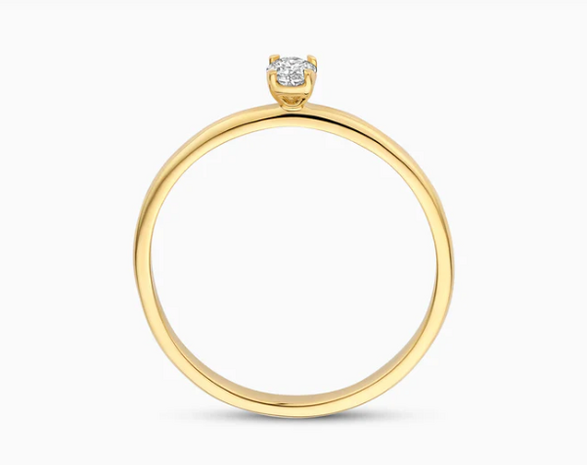 LG1028Y Blush 14kt gouden ring met lab grown diamant