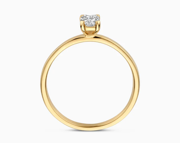 LG1020Y Blush 14kt gouden ring met lab grown diamant