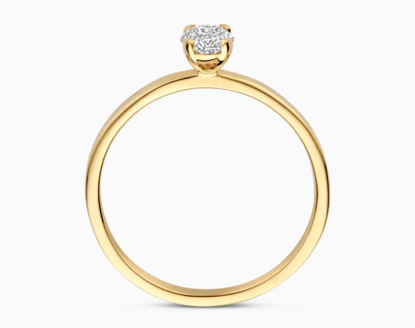 LG1019Y Blush 14kt gouden ring met lab grown diamant