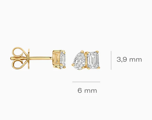 LG7027Y Blush 14kt gouden oorringen Dames