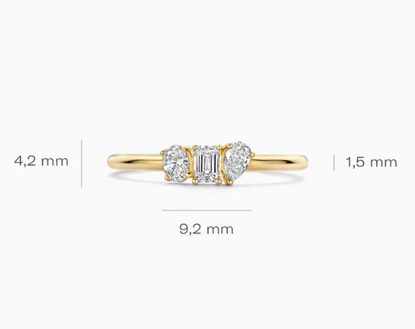LG1031Y Blush 14kt gouden ring met lab grown diamant