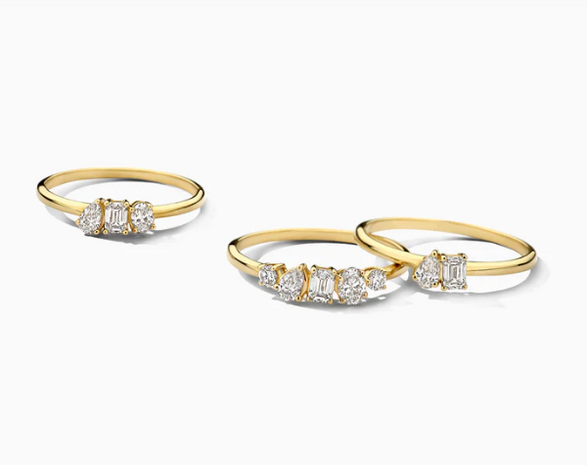 LG1031Y Blush 14kt gouden ring met lab grown diamant