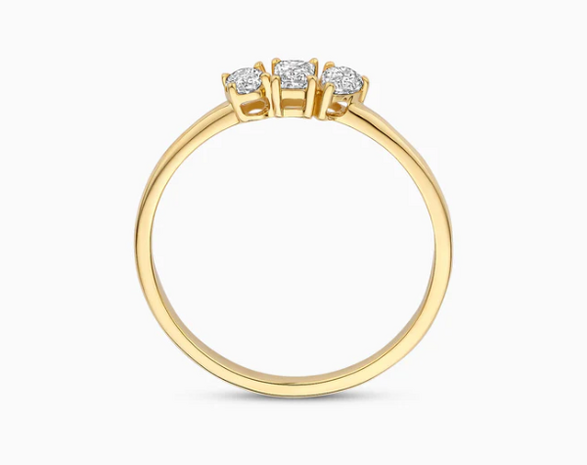 LG1031Y Blush 14kt gouden ring met lab grown diamant