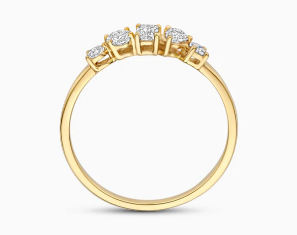 LG1032Y Blush 14kt gouden ring met lab grown diamant