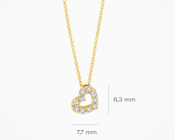 LG3000Y Blush 14kt Gouden Ketting met Hanger