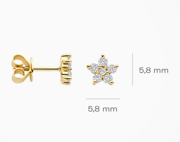 LG7018Y Blush 14kt gouden oorringen Dames