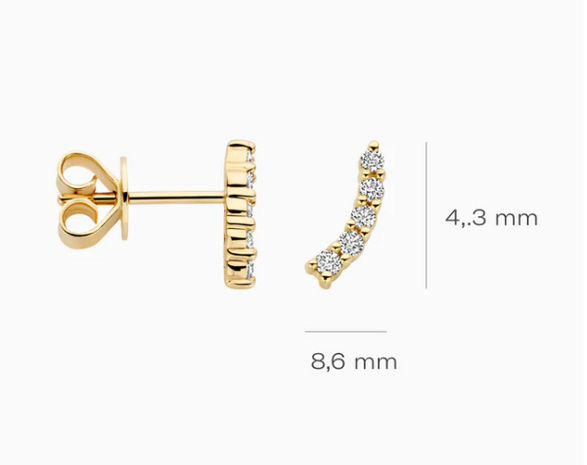 LG7019Y Blush 14kt gouden oorringen Dames