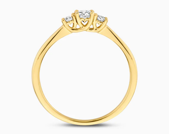 LG1007Y Blush 14kt gouden ring met lab grown diamant