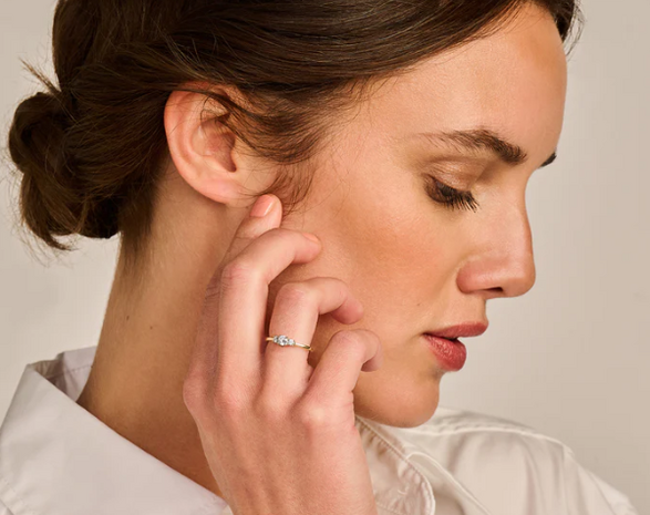 LG1007Y Blush 14kt gouden ring met lab grown diamant