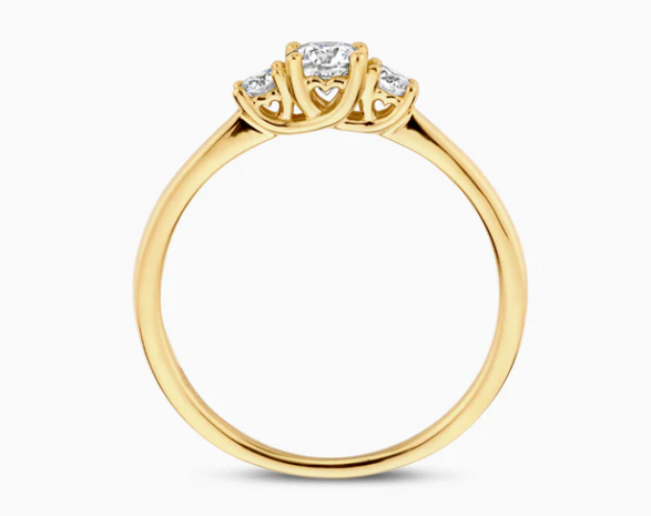 LG1008Y Blush 14kt gouden ring met lab grown diamant