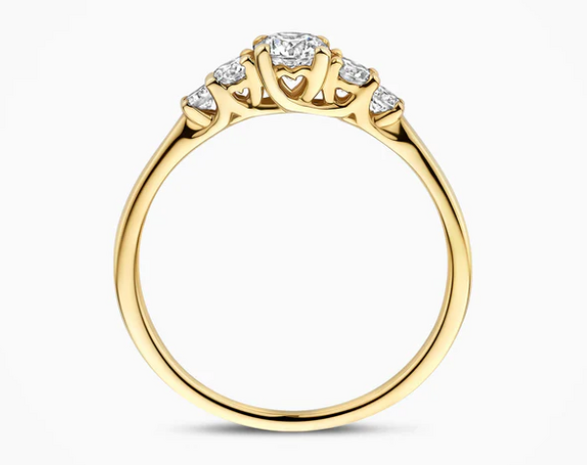 LG1044Y Blush 14kt gouden ring met lab grown diamant