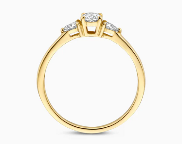 LG1039Y Blush 14kt gouden ring met lab grown diamant