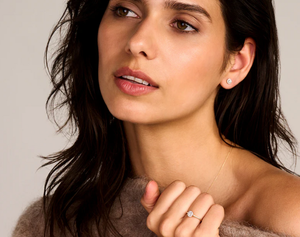 LG1023Y Blush 14kt gouden ring met lab grown diamant