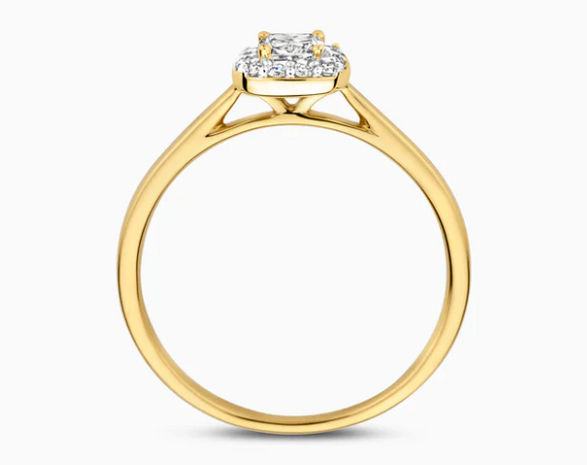 LG1009Y Blush 14kt gouden ring met lab grown diamant