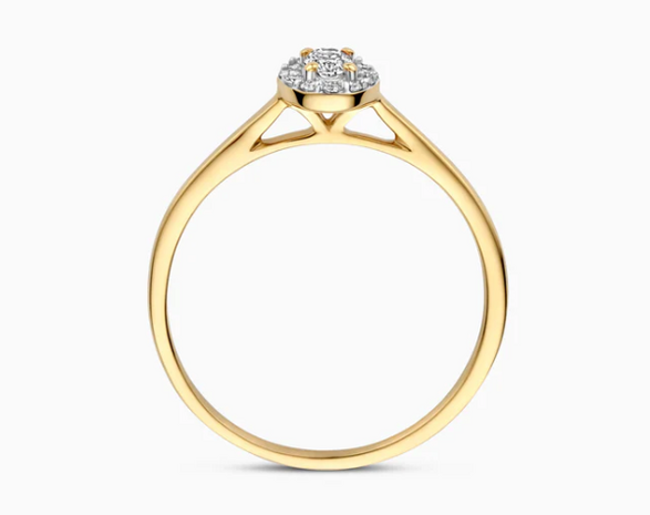 LG1021Y Blush 14kt gouden ring met lab grown diamant