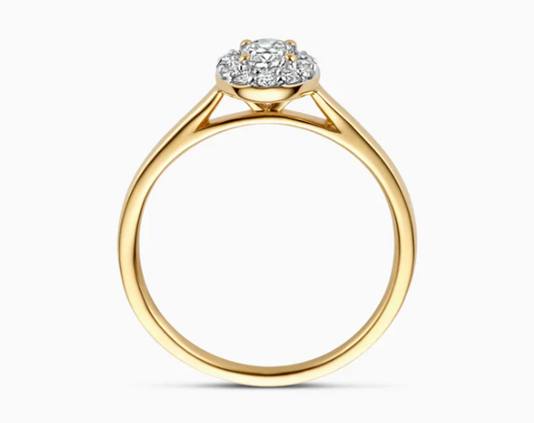 LG1016Y Blush 14kt gouden ring met lab grown diamant