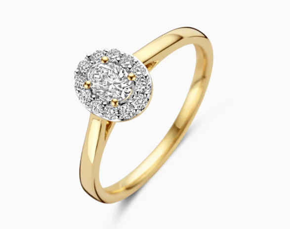 LG1016Y Blush 14kt gouden ring met lab grown diamant