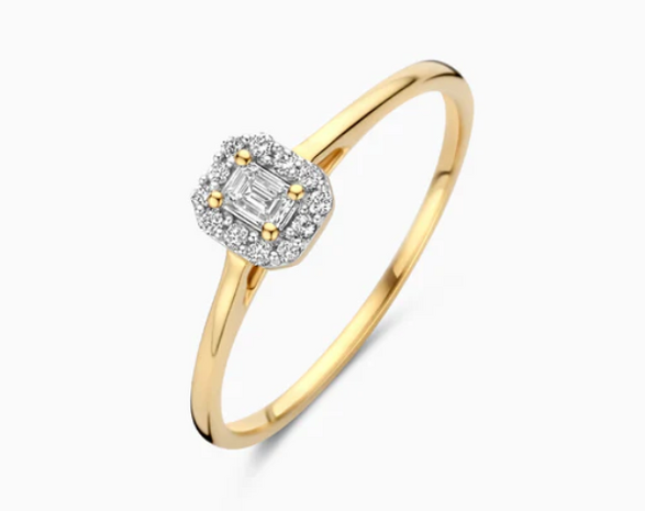 LG1022Y Blush 14kt gouden ring met lab grown diamant