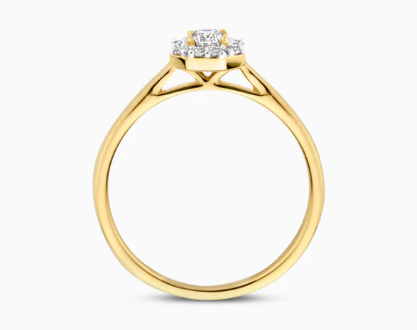 LG1010Y Blush 14kt gouden ring met lab grown diamant