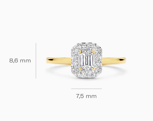 LG1011Y Blush 14kt gouden ring met lab grown diamant