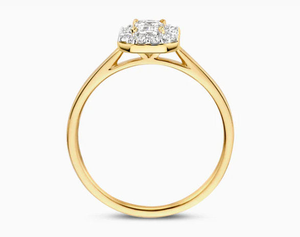 LG1011Y Blush 14kt gouden ring met lab grown diamant