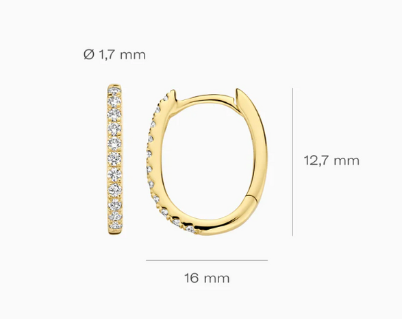 LG7007Y Blush 14kt gouden oorringen Dames