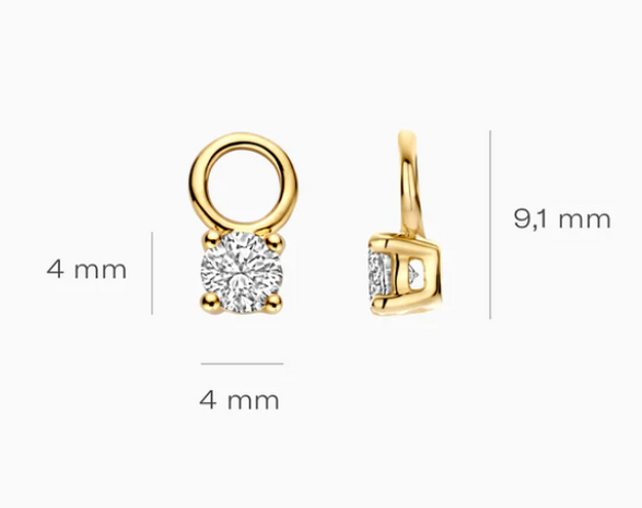 LG9000Y Blush 14kt gouden oorringen Dames