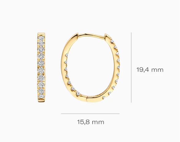 LG7014Y Blush 14kt gouden oorringen Dames